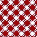 Nordic Winter Gingham Decorative Accent(Red)