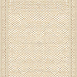 Elegant Beige White Area Neutral Tone Diamond Weave(Beige)