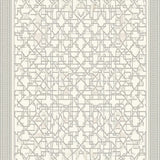 Heritage Trellis Area Featuring Neutral Toned Geometric Lattice(Beige)