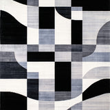 Chic Rhythm Stripe with Dynamic Monochrome Bands and Artistic Linear(Black)