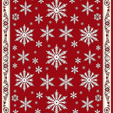 Festive Snowflake Hearth Accent Winter Holiday Decoration(Red)