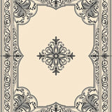 Traditional Damask Scrollwork Ornate Luxurious(Beige)
