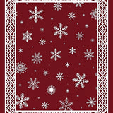 Seasonal Lattice Flurry Enchanting Joyful Celebration Stylish(Red)