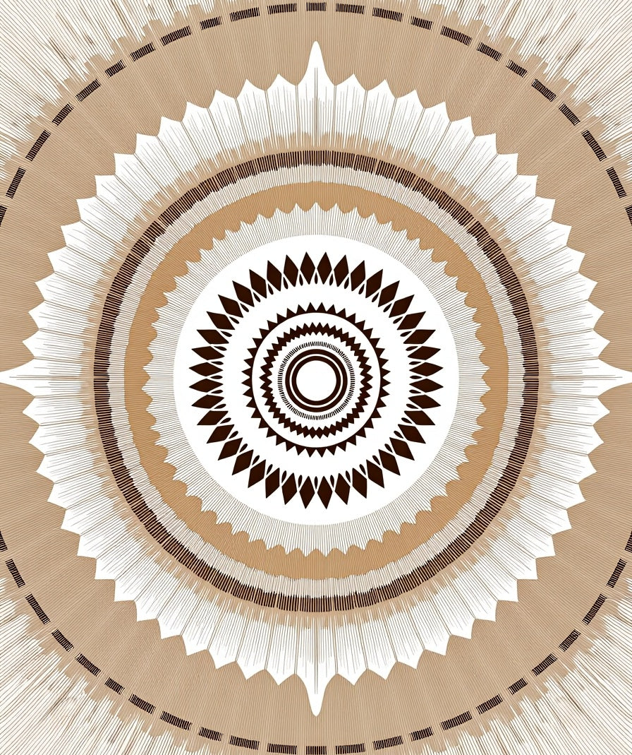 Burst with Radiating Petals (Beige) - ODIKA