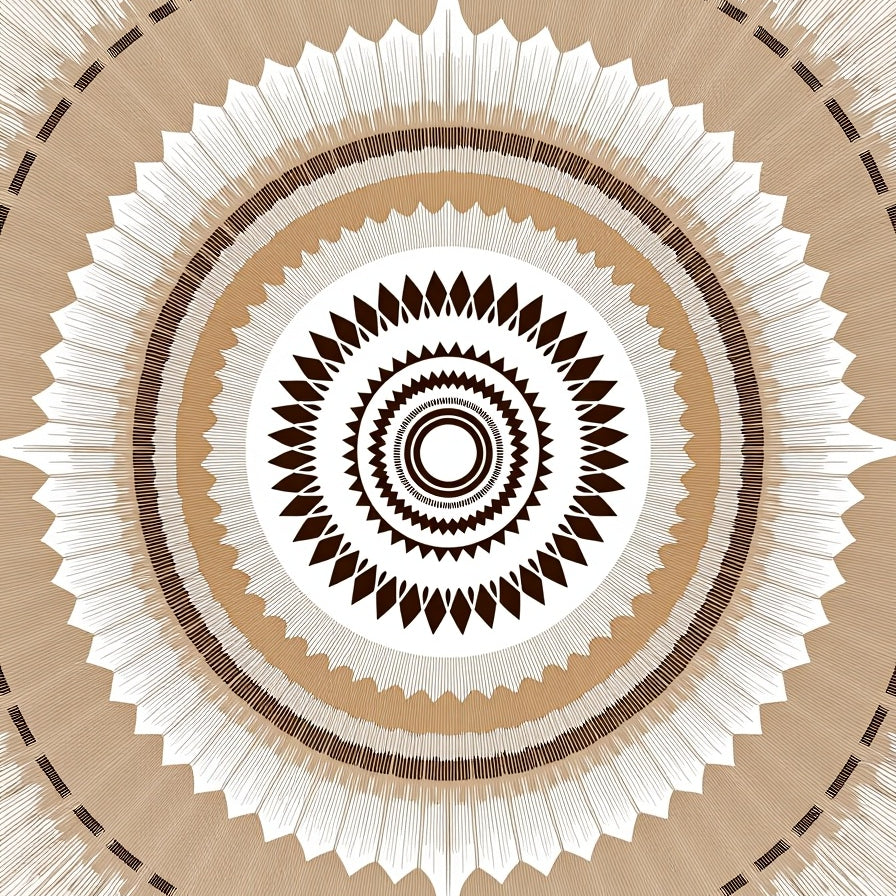Burst with Radiating Petals (Beige) - ODIKA