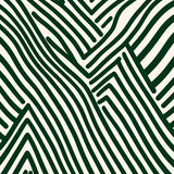 Abstract Chevron Waves with Minimalist Stripe Configuration(Green)