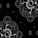 Midnight Constellation Design with Celestial Motifs (Black) - ODIKA