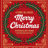 Vintage Scripted Greetings and Pine Holiday Welcome(Red)