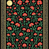 Celestial Herbarium with Moon Phase and Whimsical(Black)