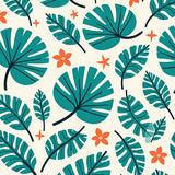 Tropical Foliage Blossom Garden(Blue)