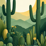 Vibrant Tropical Cactus Aesthetic(Green)