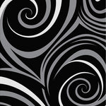 Abstract Swirl Plush Floor Cover Machine (Black) - ODIKA
