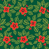 Festive Holly Leaf with Berries Decorative Accent(Green)