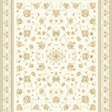Elegant Isabella Cream & Beige Medallion Motif(Beige)