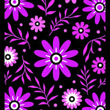 Abstract Boho Flora with Stylized Motif Arrangement (Purple)