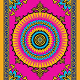 Abstract Sunburst Medallion Artistry Tapestry(Pink)