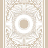 Art Inspired Sunburst Motif with Subdued Neutral Palettes (Beige) - ODIKA