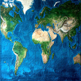 Chic Abstract World Map Aesthetic(Blue)