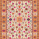Whimsical Orange Floral Aesthetic(Ivory)