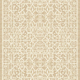 Beige Artistic Lattice Sophisticated Floor Covering(Beige)