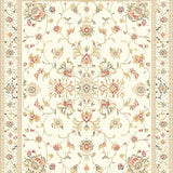 Elegant Area with Artistic Floral and Geometric Fusion in Beige Palette(Beige)