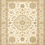 Heritage Inspired Beige With Antique Medallion For Bath(Beige)