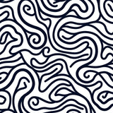Abstract Wavy Labyrinth Maze Stylish (Black)