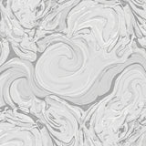 Ethereal Swirl Marble Veined Cloudy Mystical Haze (White) - ODIKA