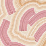 Asymmetrical Brushstroke Design with Muted Tones and Freeform Lines(Pink)