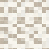 Classic Beige Checkered Area with Crisp Ivory Grid(Beige)
