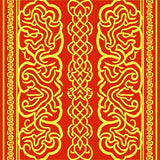 Ancient Celtic Knot Weaving with Interlocking Sacred Symbols(Red)