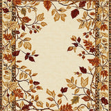 Harvest Bounty Medley Area Autumnal Beige Brown Design(Beige)