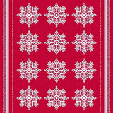 Holiday Snowflake with Festive Winter Motifs(Red)