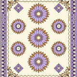 Quatrefoil Medallion Array with Stylized Leaf Borders(Beige)