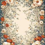 Floral Flame Smoke & Beige(Beige)