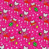 Cat Design with Twinkling Ornament Holiday Style(Pink)