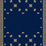 Minimalist Nordic Starburst with Subtle Interlocking Festive Detailing(Blue)