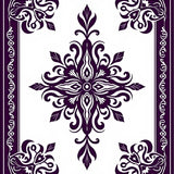 Enchanting Floral Damask Baroque Ornate Jewel Embellishment (Purple)