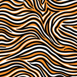 Dynamic Zebra Style Stripe with Asymmetric Flowing Lines(Orange)