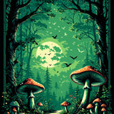 Elegant Black Floral Aesthetic(Green)