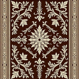 Damask Floral with Traditional European Elegance(Brown)