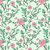 Serene Meadow Floral Swirl Interlocking Decorative Accent (Pink) - ODIKA