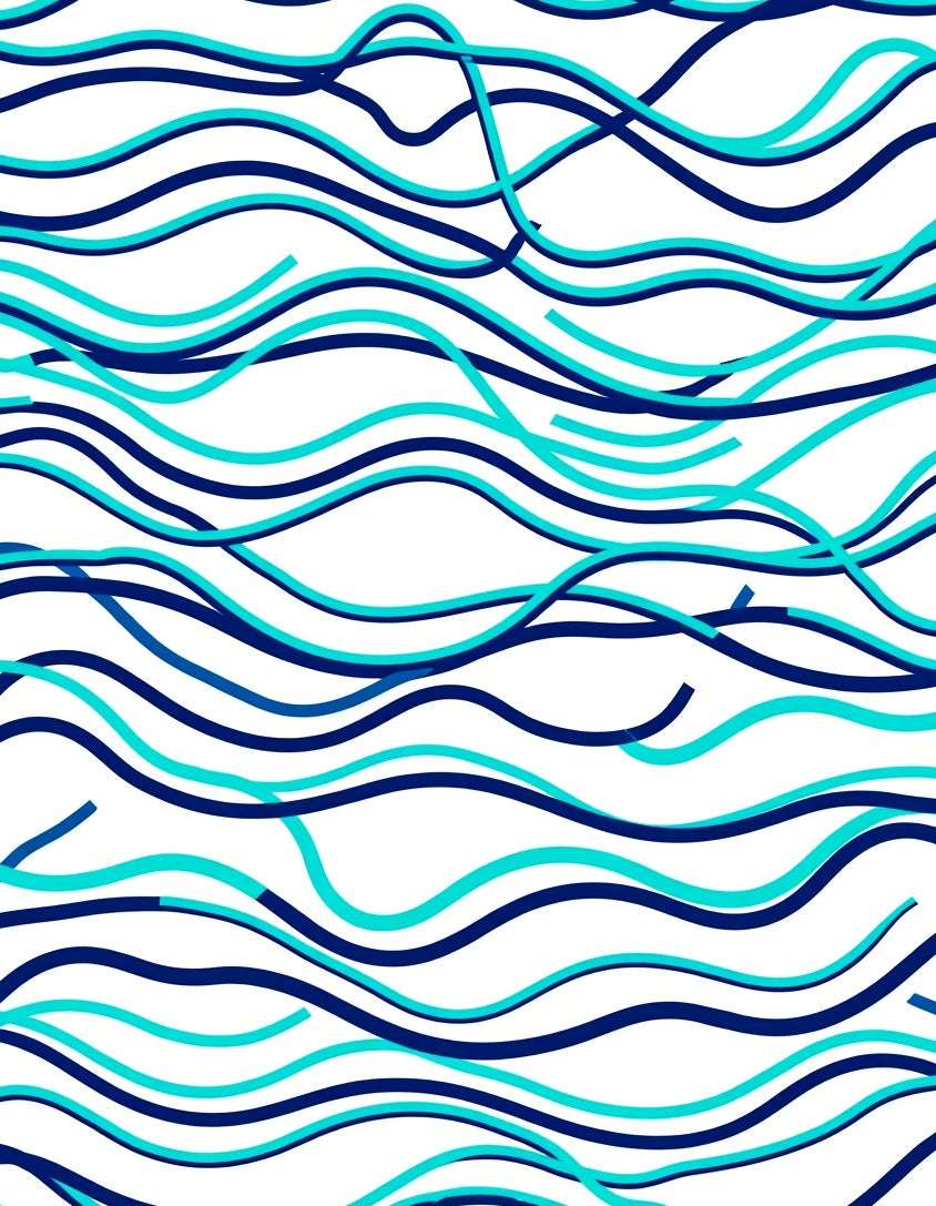 Ocean Current Flow Textured Youth Accent (White) - ODIKA