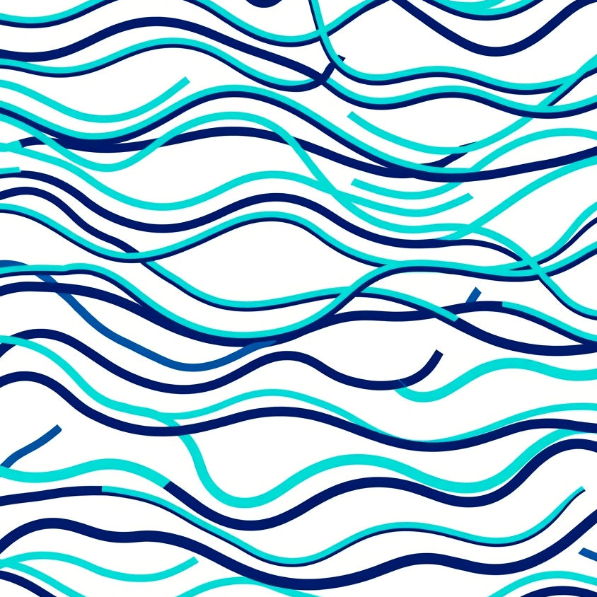 Ocean Current Flow Textured Youth Accent (White) - ODIKA