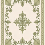 Vintage Distressed Damask Design with Classic European Elegance (Ivory) - ODIKA