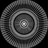 Midnight Constellation Burst Radial Contemporary Design (Black) - ODIKA