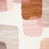 Blush and Taupe Modern Abstract With Irregular Brushstroke Motifs(Beige)