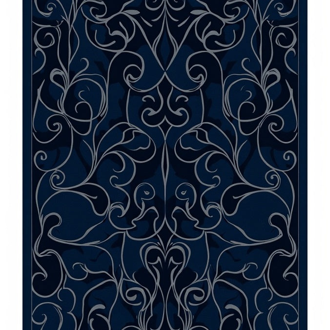 Enchanting Vine Swirl Captivating Handsome Impressive Creation (Blue) - ODIKA
