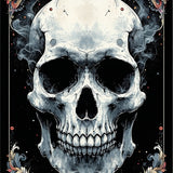 Bold Graphic Skull Art(White)