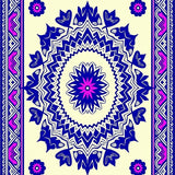 Deluxe Kaleidoscope Floral Basketweave Herringbone (Blue)